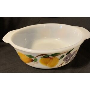 Vintage‎ Fire King Fruit Glass 1 1/2 Qt. Casserole Dish